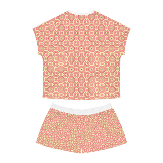 Peachy Patterned PJ Set
