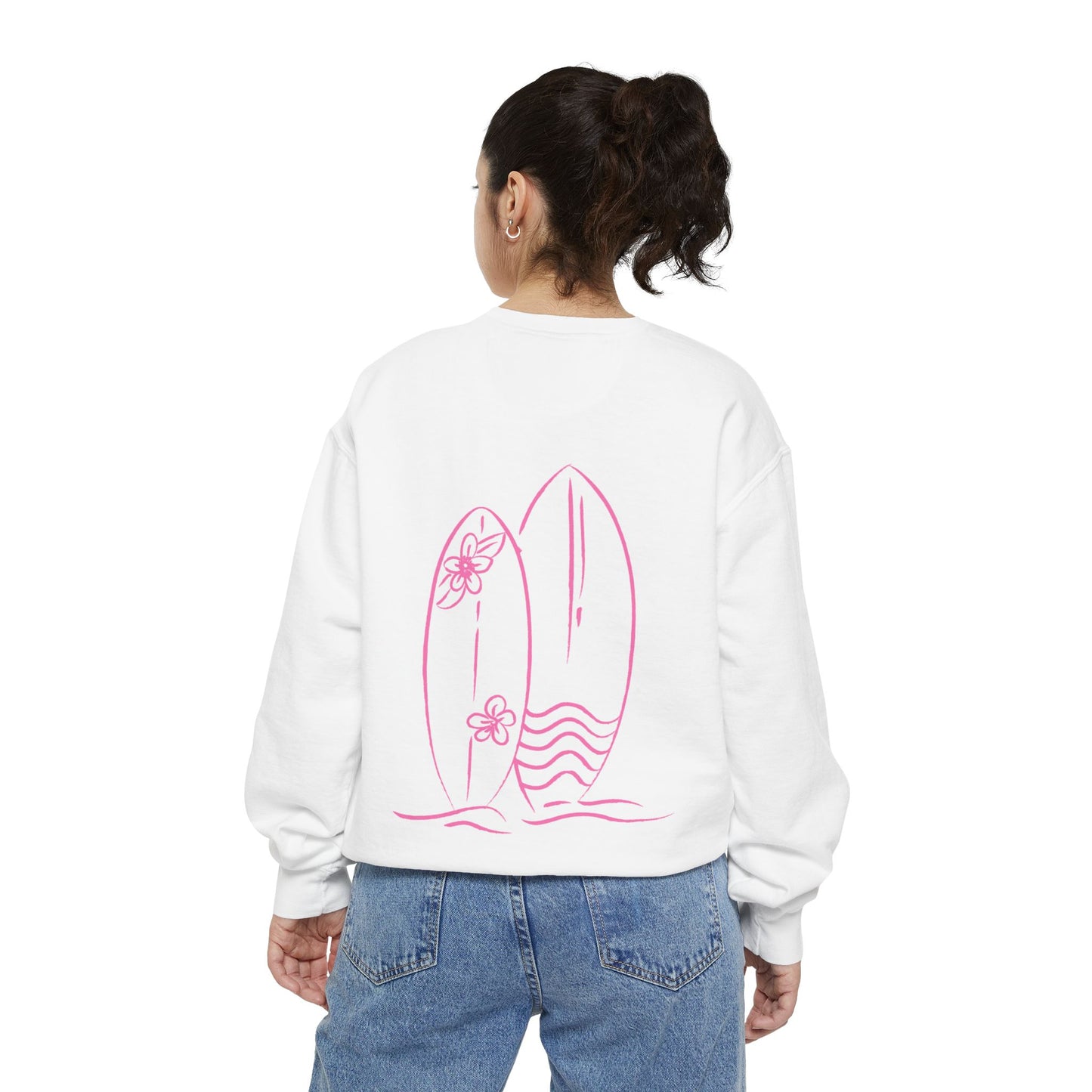 Surfboard & Hibiscus Crewneck