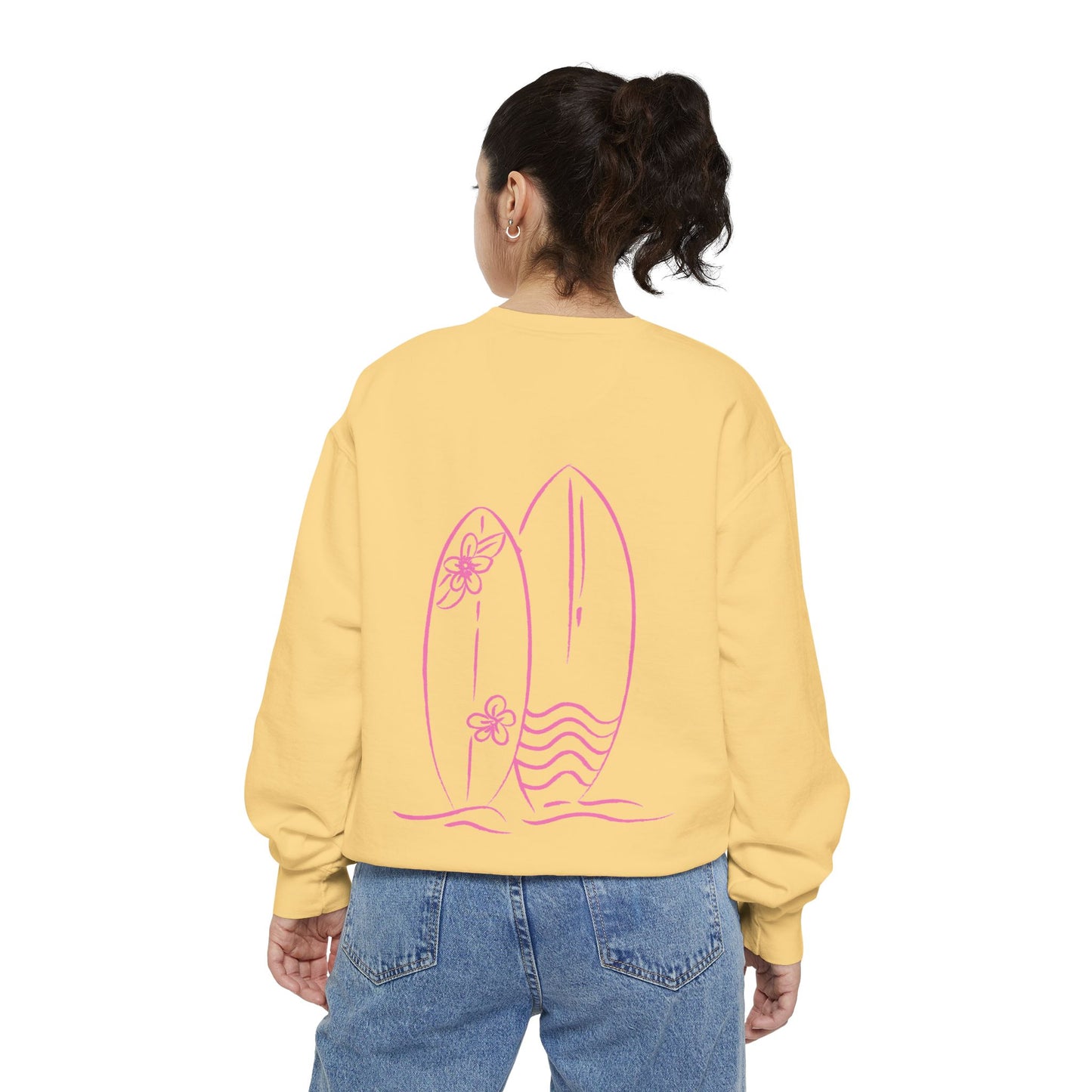 Surfboard & Hibiscus Crewneck