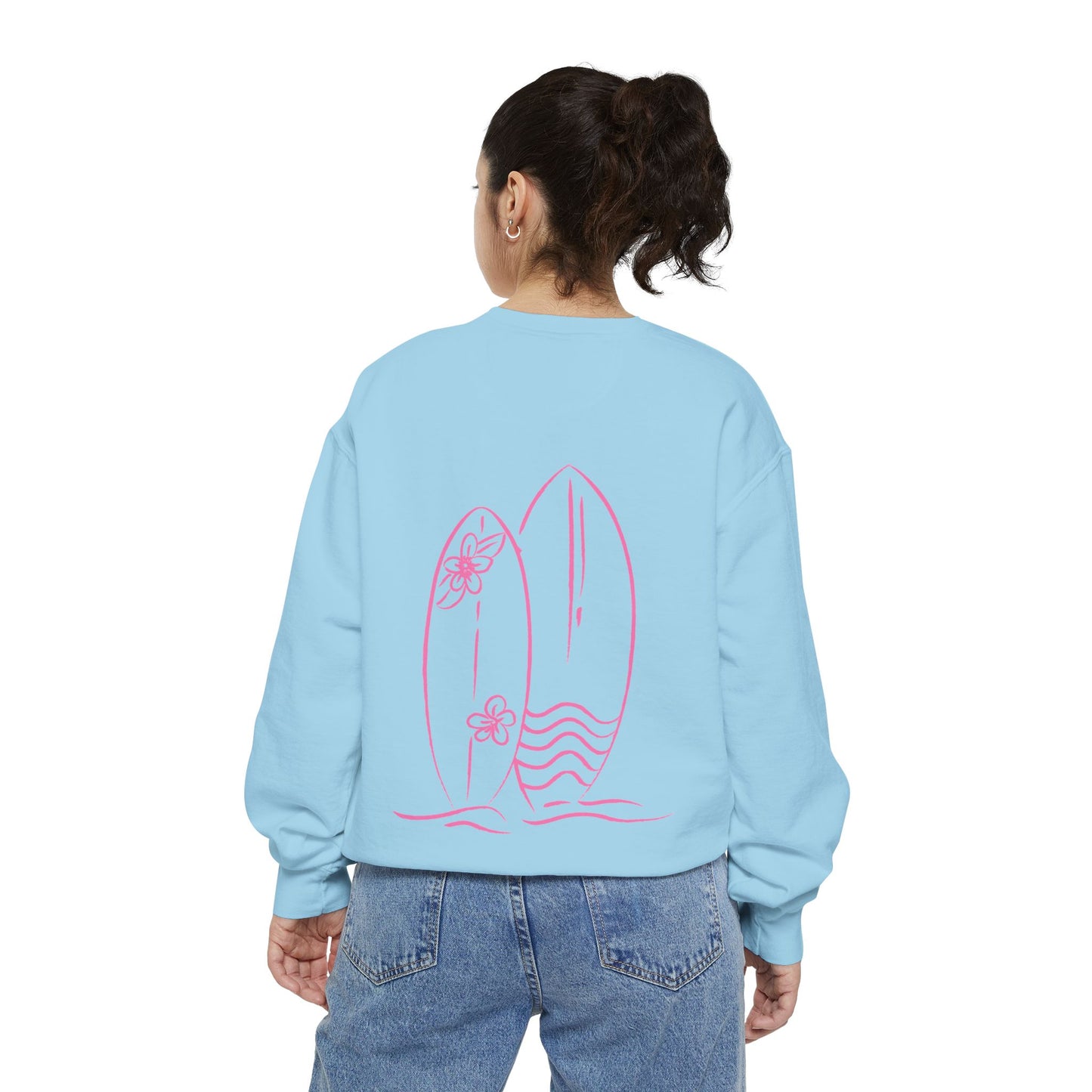 Surfboard & Hibiscus Crewneck